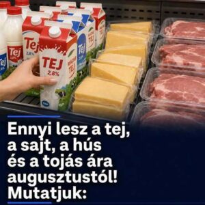 Ennyi lesz a tej, az sajt, a hús és a tojás ára augusztustól!Mutatjuk: