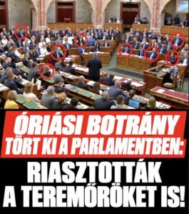 Óriási botrány tört ki a parlamentben: Riasztották a teremőröket is!