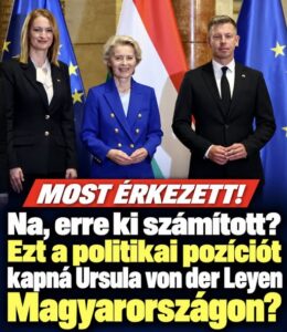 Na, erre ki számított?Ezt a politikai pozíciót kapná Ursula von der Leyen Magyarországon?